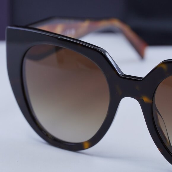 Prada PR14WS 2AU6S1 Cat Eye Sunglasses - Havana/Brown - Picture 4 of 9